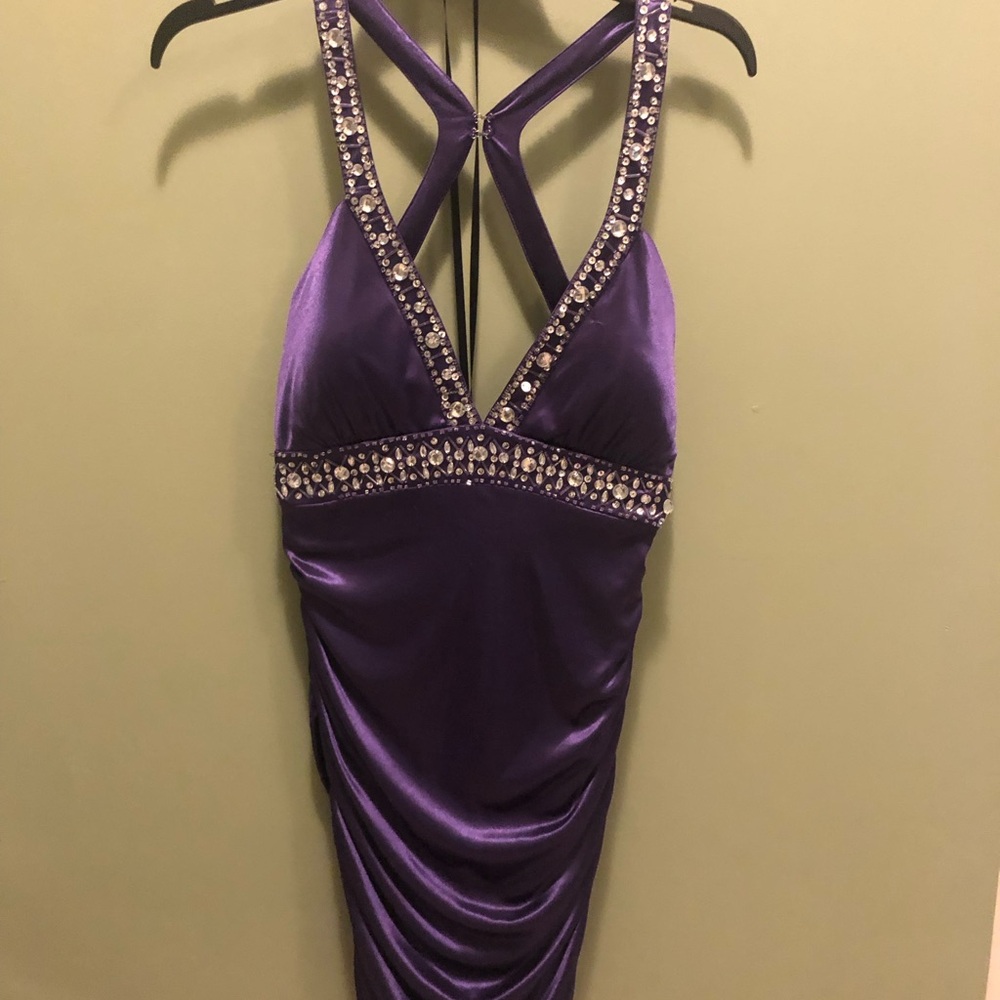 Morgan and Co purple party dress size 7/8